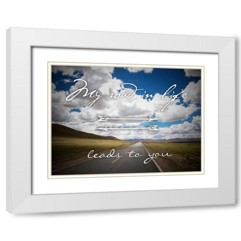 Road To You White Modern Wood Framed Art Print with Double Matting by Prime, Marcus