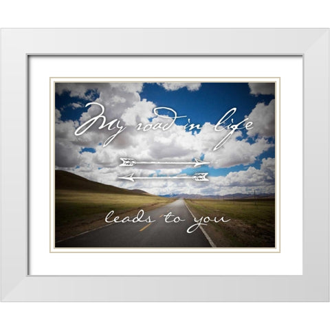 Road To You White Modern Wood Framed Art Print with Double Matting by Prime, Marcus