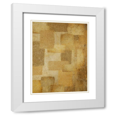 Golden Quilt White Modern Wood Framed Art Print with Double Matting by Prime, Marcus