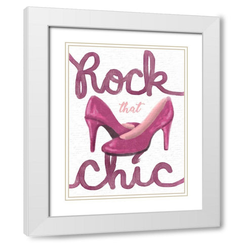 Rock That Chic White Modern Wood Framed Art Print with Double Matting by Prime, Marcus