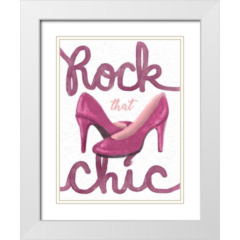 Rock That Chic White Modern Wood Framed Art Print with Double Matting by Prime, Marcus