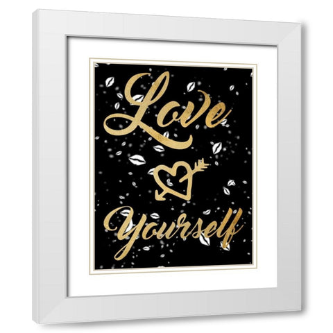 Love Yourself White Modern Wood Framed Art Print with Double Matting by Prime, Marcus
