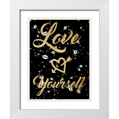 Love Yourself White Modern Wood Framed Art Print with Double Matting by Prime, Marcus