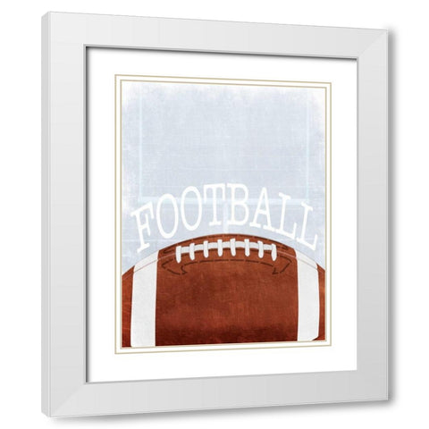 Football Love 2 White Modern Wood Framed Art Print with Double Matting by Prime, Marcus