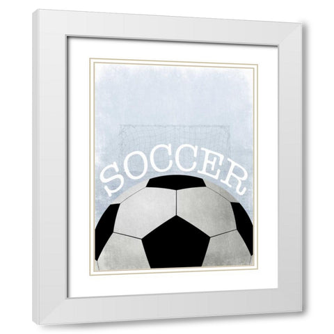 Soccer Love 2 White Modern Wood Framed Art Print with Double Matting by Prime, Marcus