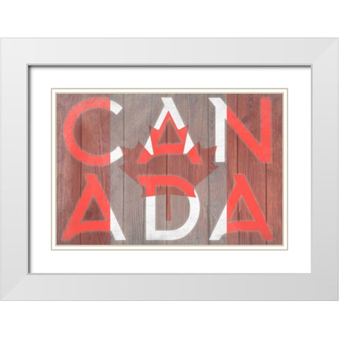 Canadian Pride White Modern Wood Framed Art Print with Double Matting by Prime, Marcus