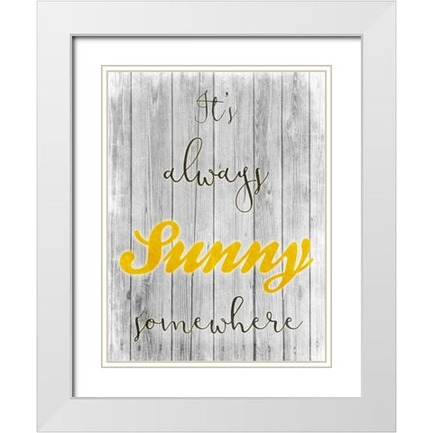 Always Sunny White Modern Wood Framed Art Print with Double Matting by Prime, Marcus