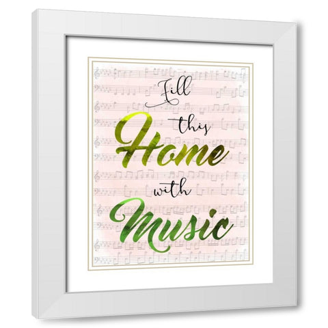Musical Home White Modern Wood Framed Art Print with Double Matting by Prime, Marcus