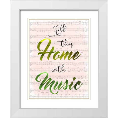 Musical Home White Modern Wood Framed Art Print with Double Matting by Prime, Marcus