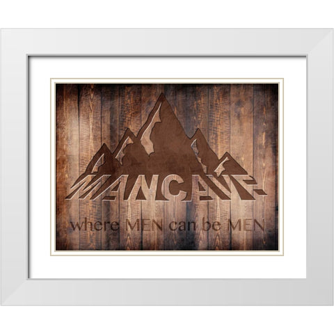 Mancave Men White Modern Wood Framed Art Print with Double Matting by Prime, Marcus