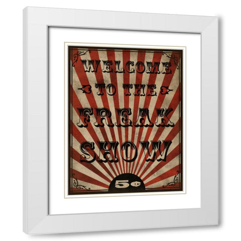 Freak Show White Modern Wood Framed Art Print with Double Matting by Prime, Marcus