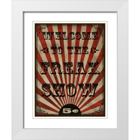 Freak Show White Modern Wood Framed Art Print with Double Matting by Prime, Marcus