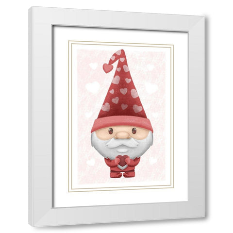 Loving Gnome White Modern Wood Framed Art Print with Double Matting by Prime, Marcus
