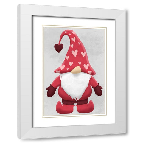 Huggable Gnome White Modern Wood Framed Art Print with Double Matting by Prime, Marcus