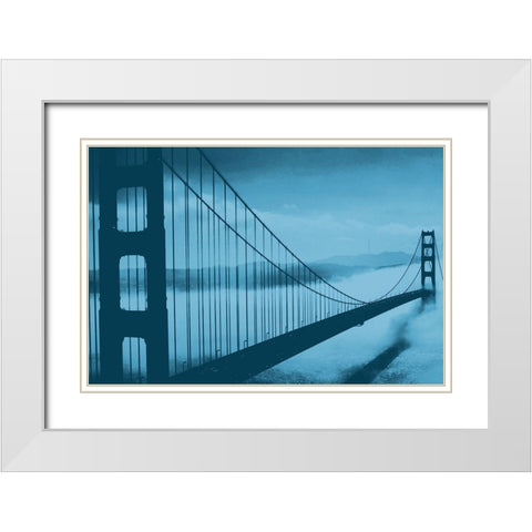Golden Gate Evening White Modern Wood Framed Art Print with Double Matting by Prime, Marcus