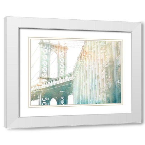 Brooklyn Shinning White Modern Wood Framed Art Print with Double Matting by Prime, Marcus