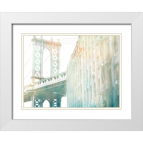 Brooklyn Shinning White Modern Wood Framed Art Print with Double Matting by Prime, Marcus