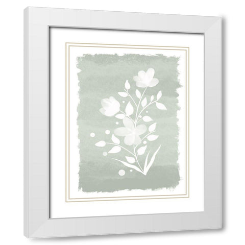 Watercolor Florals 2 White Modern Wood Framed Art Print with Double Matting by Prime, Marcus