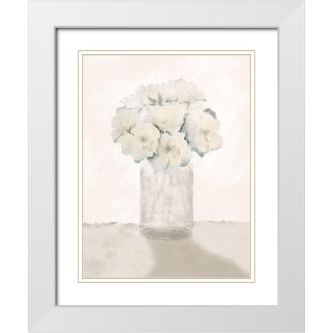 Welcoming Bouquet White Modern Wood Framed Art Print with Double Matting by Prime, Marcus