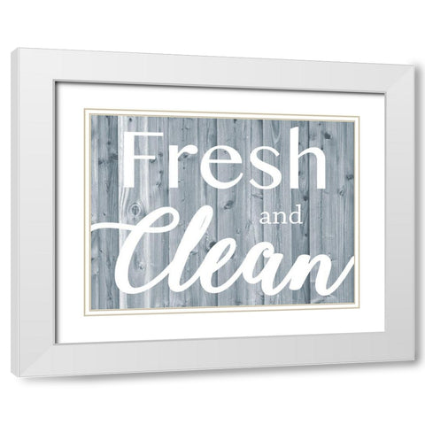 Fresh And Clean White Modern Wood Framed Art Print with Double Matting by Prime, Marcus