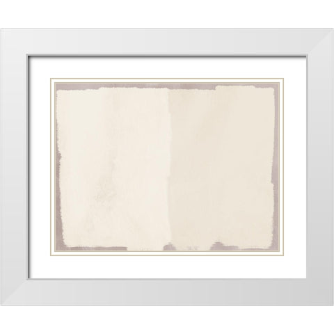 Calm Streaks 1 White Modern Wood Framed Art Print with Double Matting by Prime, Marcus
