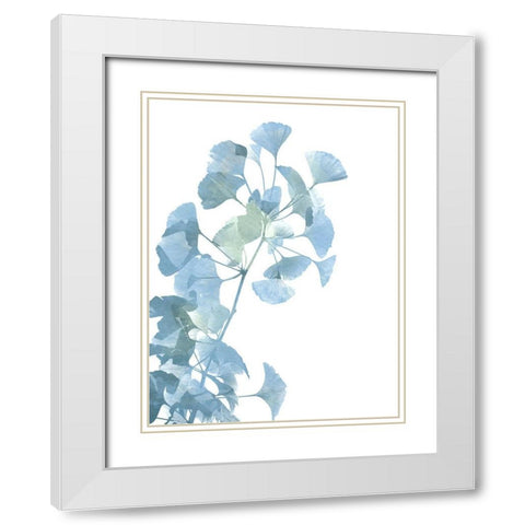 Ginko Life 1 White Modern Wood Framed Art Print with Double Matting by Prime, Marcus