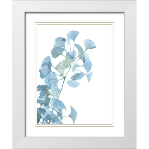 Ginko Life 1 White Modern Wood Framed Art Print with Double Matting by Prime, Marcus