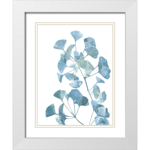 Ginko Life 2 White Modern Wood Framed Art Print with Double Matting by Prime, Marcus