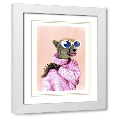 Fahion Diva White Modern Wood Framed Art Print with Double Matting by Prime, Marcus