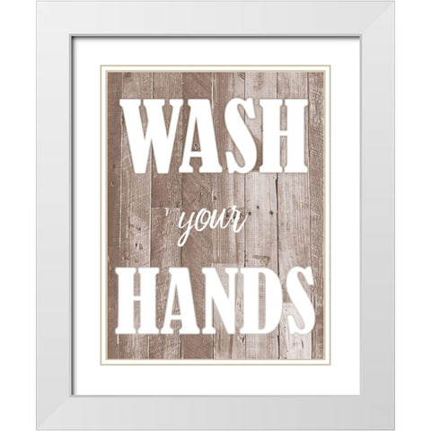Glowing Wash White Modern Wood Framed Art Print with Double Matting by Prime, Marcus