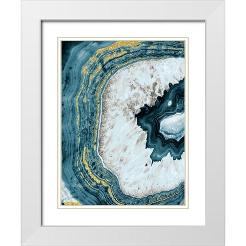 Azur Aurora Geod White Modern Wood Framed Art Print with Double Matting by Prime, Marcus