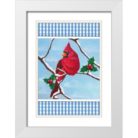 Winter Friend White Modern Wood Framed Art Print with Double Matting by Prime, Marcus