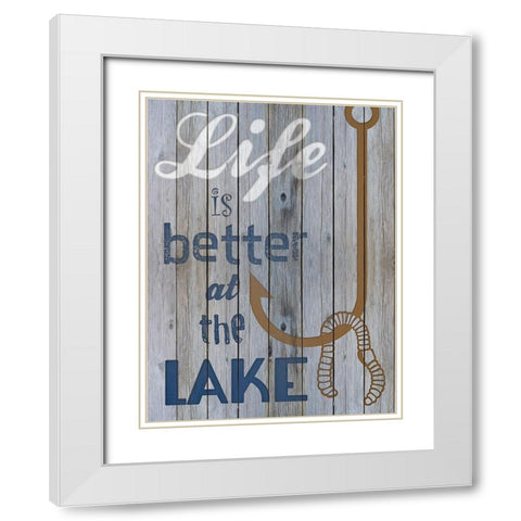 Lake Life White Modern Wood Framed Art Print with Double Matting by Prime, Marcus