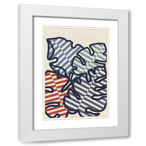 Striped Jungle White Modern Wood Framed Art Print with Double Matting by Prime, Marcus
