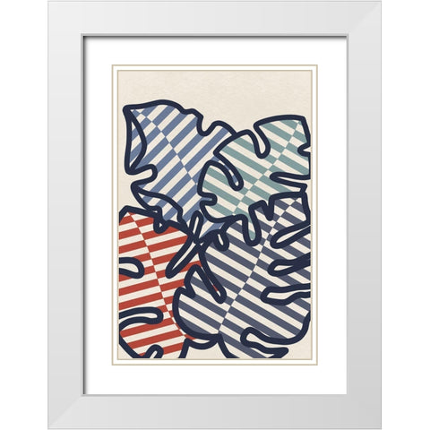 Striped Jungle White Modern Wood Framed Art Print with Double Matting by Prime, Marcus