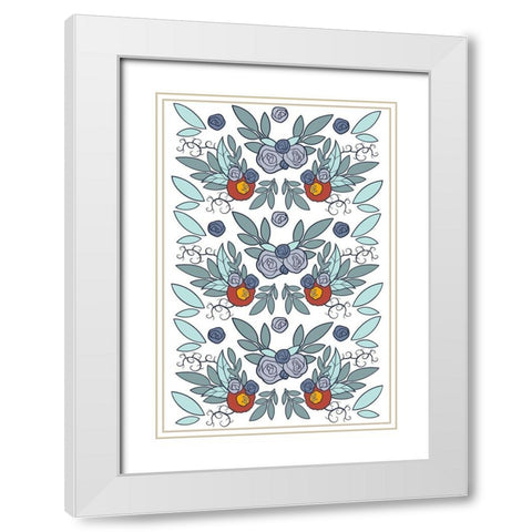Illustrated Garden White Modern Wood Framed Art Print with Double Matting by Prime, Marcus