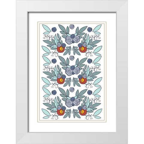 Illustrated Garden White Modern Wood Framed Art Print with Double Matting by Prime, Marcus