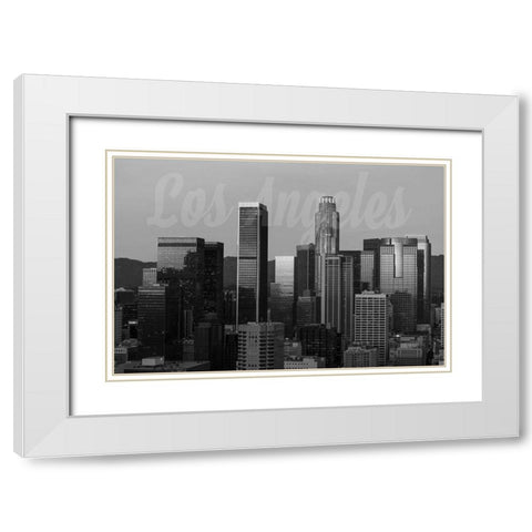 Morning LA White Modern Wood Framed Art Print with Double Matting by Prime, Marcus