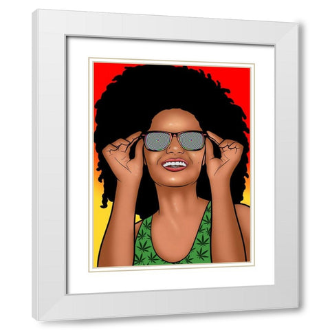 Mary Jane White Modern Wood Framed Art Print with Double Matting by Prime, Marcus