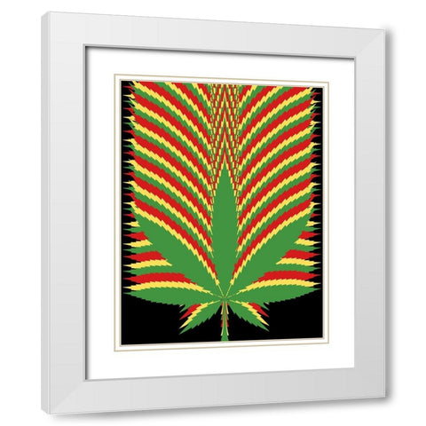 Repeated Happiness White Modern Wood Framed Art Print with Double Matting by Prime, Marcus