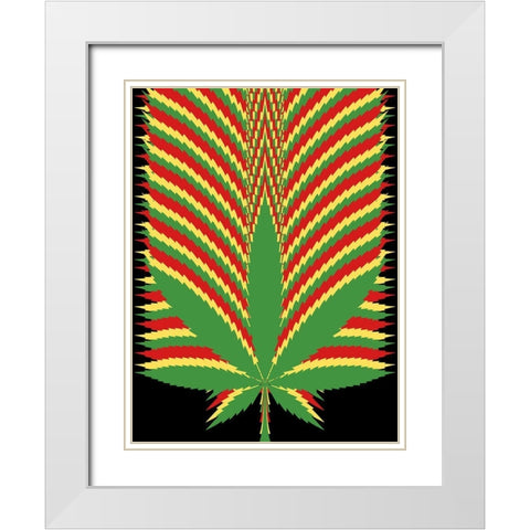 Repeated Happiness White Modern Wood Framed Art Print with Double Matting by Prime, Marcus