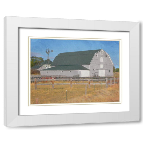 Farm Life White Modern Wood Framed Art Print with Double Matting by Prime, Marcus