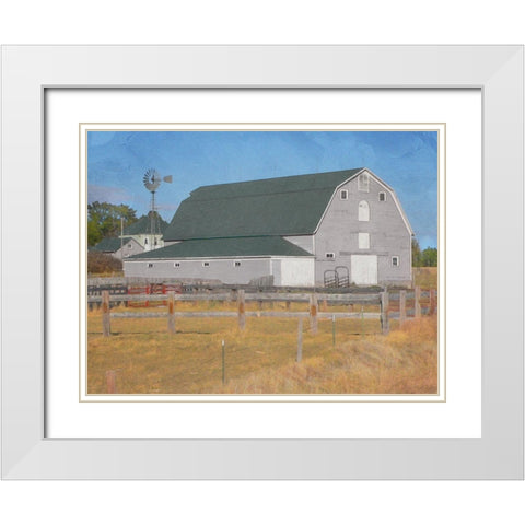 Farm Life White Modern Wood Framed Art Print with Double Matting by Prime, Marcus