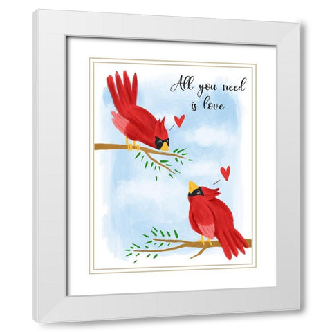 All You Need White Modern Wood Framed Art Print with Double Matting by Prime, Marcus