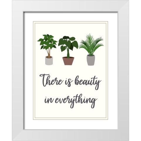 Beauty In Everything White Modern Wood Framed Art Print with Double Matting by Prime, Marcus