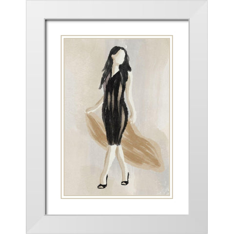 Expressed Fashion 1 White Modern Wood Framed Art Print with Double Matting by Prime, Marcus