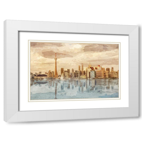 Views From The Six White Modern Wood Framed Art Print with Double Matting by Prime, Marcus