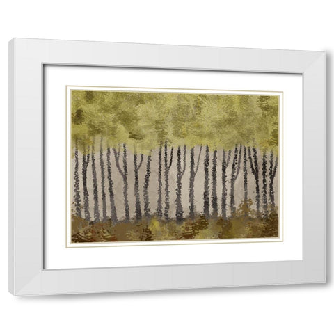 Golden Forest 1 White Modern Wood Framed Art Print with Double Matting by Prime, Marcus