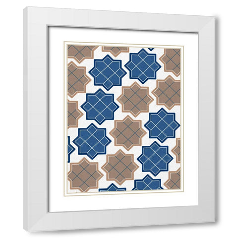 Alternating Pattern White Modern Wood Framed Art Print with Double Matting by Prime, Marcus