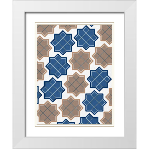 Alternating Pattern White Modern Wood Framed Art Print with Double Matting by Prime, Marcus